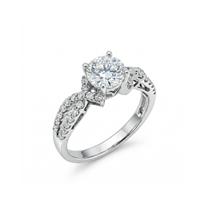 Personnalisé S925 | 10K | 14K | Bague de mariage en or massif 18 carats avec diamant de laboratoire de 1,00 carat certifié IGI, qualité VVS-VS, finition rhodium, idéale pour les fêtes - Product Image 1