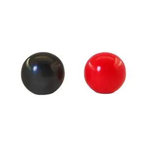 Bouton de boule de bakélite noir rouge en plastique de prix usine de 25mm