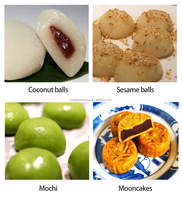 Équipement de production de mochi, maamoul, boules de sésame et boules de noix de coco fourrées pour boulangerie, machine de formage et d'enrobage commerciale