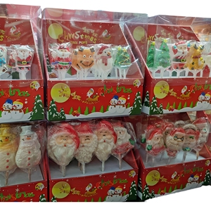 Sucettes de Noël mignonnes en forme de dessin animé, 500g, saveurs fruitées assorties, collation tendance des influenceurs, cadeau de fêtes pour enfants et famille - Product Image 1