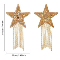 Cache-tétons en strass à pampilles étoiles tendance, sexy, réutilisables, pasties, pétales de poitrine, accessoires intimes