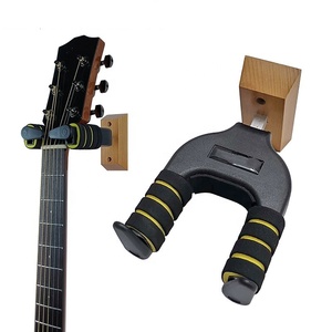 <span class=keywords><strong>Support</strong></span> mural autobloquant pour <span class=keywords><strong>guitare</strong></span> électrique et <span class=keywords><strong>amplificateur</strong></span> d'ukulélé accroché par crochet en bois - Product Image 1