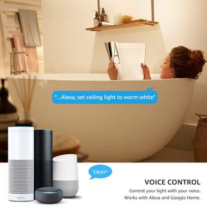 Luz de techo <span class=keywords><strong>LED</strong></span> inteligente <span class=keywords><strong>con</strong></span> control de voz y WiFi, luz de techo <span class=keywords><strong>con</strong></span> certificado CE RoHS, Compatible <span class=keywords><strong>con</strong></span> <span class=keywords><strong>Alexa</strong></span> y Google Home, 18W - Product Image 4