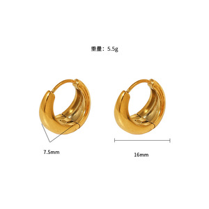 Cuff Earrings Gold Plated Zinc Alloy Geometric Design For Women Fashion Jewelry - Product Image 4