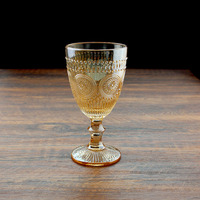Vente flash Verres à vin vintage colorés en forme de cocktail Bordure dorée Verres à boire Mariage Fête Vert Bleu Violet Rose Gobelets