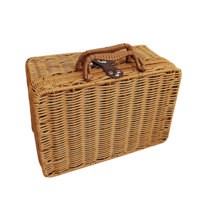 Sinh Thái Thân Thiện Với Thiết Kế Mới Hình Chữ Nhật Rỗng <span class=keywords><strong>Wicker</strong></span> Dã Ngoại Giỏ Với Nắp Cho Bán Buôn Dã Ngoại Giỏ - Product Image 6