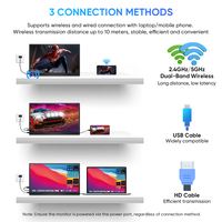 SIBOLAN 15,6 Zoll 1080P tragbarer Dual-Monitor Drahtloser Miracast-und WiFi-IPS-Bildschirm für tragbare Gaming-Laptops Neues Produkt