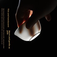 Tasse à thé en porcelaine fine ultra-mince, blanc pur, design moderne et minimaliste, logo personnalisable, plusieurs capacités pour salon de thé et bar décontracté
