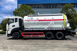 High Safety Comfort DONGFENG Tianlong Sewage Suction Truck 18-22 Cubic Tank Cummins 320HP Import Vacuum <b>Pump</b> For Overseas Export - Product Image 2