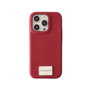 Étui de téléphone en <span class=keywords><strong>cuir</strong></span> vintage rouge pour 15promax 14promax 16promax 15pro 13promax Vente en gros avec chaîne - Product Image 1