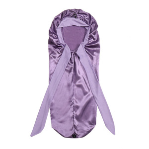 New Women Long Satin <b>Bonnet</b> Sleep Cap Silky Sleeping Cap with Wide Elastic Band Hair Care Curly Hair Natural Hair - Product Image 3