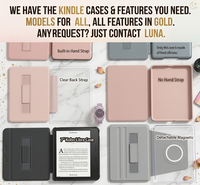 Nouvelle conception, impression personnalisable, étui blanc pour Kindle 11, compatible avec Colorsoft Signature Edition Paperwhite 6, housse antichoc avec sangle de maintien