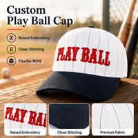 Topi Baseball LUYAN Premium Custom 5 Panel Dua Warna Garis-Garis dengan Bordir Huruf Timbul Model Snapback