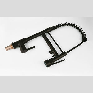Classic Chrome Black Spring 59-1 Brass Spring Kitchen Faucet, Single Handle, Dual Outlet Kitchen Rotary Faucet - Product Image 4