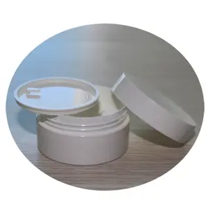 A-G系列尺寸白色PP化妆品罐，带螺旋盖，价格合理，适用于皮肤护理和眼霜10g和15g容量