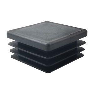 <b>Plastic</b> Square Inner Plug 35x35mm Black For <b>Stool</b> Chair Pipe Cap Durable Connector Support - Product Image 4