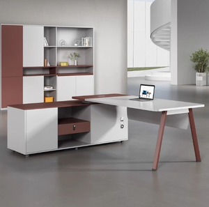 Combinación de Escritorio Ejecutivo y Silla de Madera de Lujo, Muebles de Oficina Modernos y Elegantes para Gerentes y Supervisores - Product Image 2