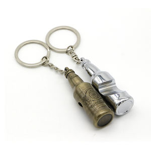 Abridor de botellas de Metal personalizado de fábrica <span class=keywords><strong>Llavero</strong></span> de plata simple y práctico Abridor de botellas de cerveza <span class=keywords><strong>Llavero</strong></span> personalizado - Product Image 1