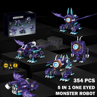 Kaiyu K96160 5 en 1 City One Eyed Monster Transform RC Robot, Control Remoto por APP, Juguetes de Bloques de Construcción para Niños, Regalos