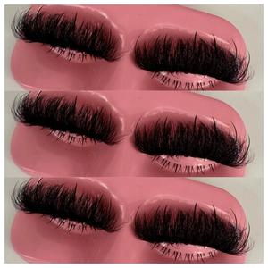 New Phong Cách Nhãn Hiệu Riêng Handmade 5D Fluffy Gai Lông Mi Số Lượng Lớn Bán Buôn Biểu Tượng Tùy Chỉnh Sang Trọng Bất Chồn Dải Lông Mi Mở Rộng - Product Image 5