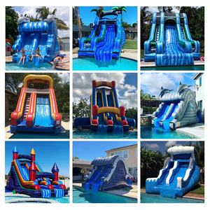 Regalo de cumpleanos Para ninos Para ninos piscina hinchable tobogan de Agua de Patio trasero tobogan de Agua - Product Image 2