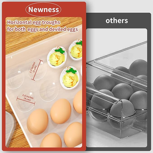 Vassoio per uova con manico iniettore contenitori per uova alla diavola con coperchio per eventi di festa Picnic in frigorifero - Product Image 5