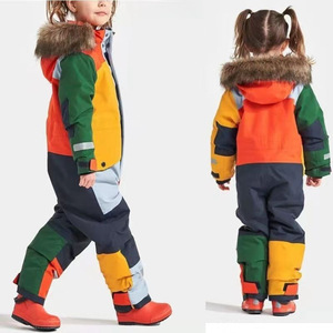 Ropa de esquí para niños al aire libre, traje de una pieza cálido luminoso a prueba de viento para niños y niñas, tabla individual o doble al por mayor - Product Image 5