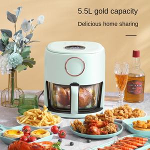 Friteuse carrée moderne transparente intelligente Surface antiadhésive Langue de fonctionnement française Alimentation électrique pour usage domestique - Product Image 2