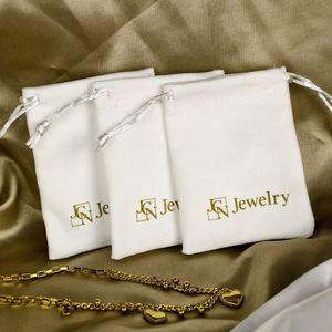 Pochette de rangement en velours de luxe avec logo personnalisé, sac à cordon en daim, organiseur pour chaussures, colliers, montres, sacs anti-poussière recyclables - Product Image 5