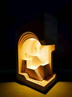Applique murale encastrée moderne et simple sans cadre en plâtre pour salon, couloir, escalier, coin, LED 3W