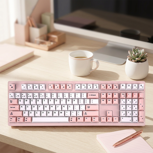 Clavier mécanique silencieux HengYu sans fil, nouveau, à axe Cherry, USB Type-C, 108 touches, triple mode, pleine taille, anti-ghosting, sans rétroéclairage - Product Image 1