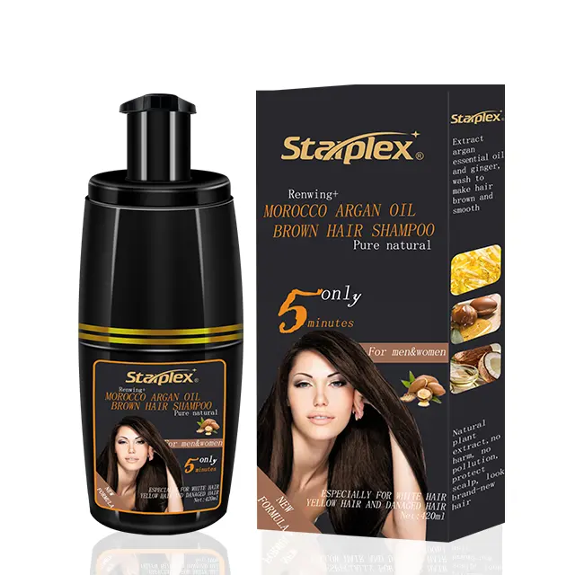 Starplex Morocco Argan Oil Long Lasting Natural Colour Hair Color Brown Hair Dye Shampoo