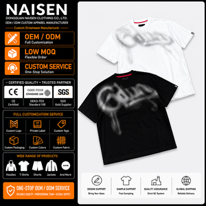 T-shirt da Uomo Streetwear con Logo Personalizzato, Collo Tondo, Stampa DTG, 100% Cotone, Vestibilità Ampia, 280 Gsm, T-shirt Oversize Streetwear - Product Image 1