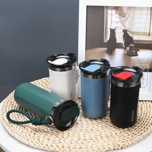 Tasse isotherme portable en acier inoxydable pour café sous vide de 350ml 500ml avec logo personnalisé et corde de levage - Product Image 2