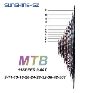 Piñón de Bicicleta SUNSHINE Flywheel 11s 12 Velocidades 9T 42T 46T 50T XD Cassette MTB, Piñón Libre para Bicicleta de Montaña ULD Rainbow - Product Image 5