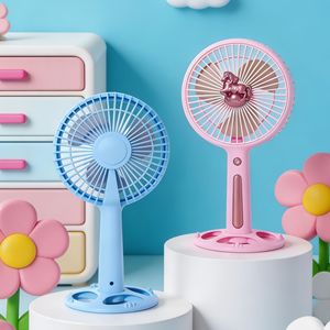 Portable Handheld USB Fan With Rechargeable Battery 5W DC Motor <b>Foldable</b> For Student <b>Desk</b> Cooling Lightweight Quiet Operation - Product Image 2