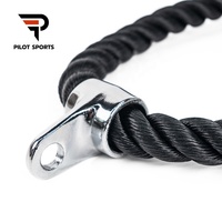 PilotSports Deluxe Triceps Corde Câble Attachement Machine d'Exercice Attachements Système de Poulie Gym Pull Down Corde Avec Mousqueton OEM