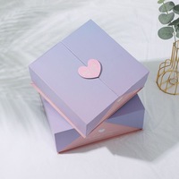 Kotak Hadiah Produk Kemasan Pakaian Lip Gloss Perhiasan Pernikahan Bunga I Love You Mewah Kustom Warna Pink untuk Jam Tangan Dengan Logo