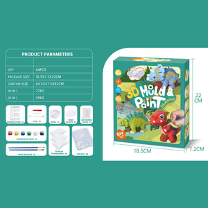 New Product Diy Plaster <strong>Painting</strong> Toys Creative 3D <strong>Dinosaur</strong> Plaster Molds Drawing Games for Children - Product Image 5