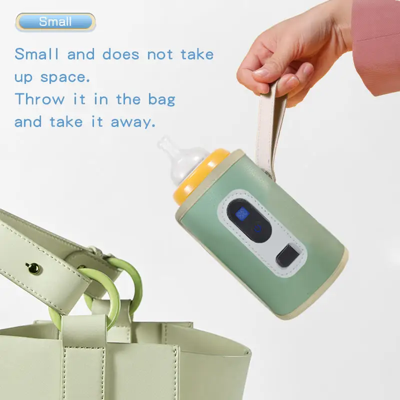 Baby Milk Bottle Insulated Bag LED Temperature Display USB Nursing Bottles Warmer for Baby Travel Feeding Water Bottle Bag