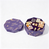 Boîte cadeau rigide de luxe personnalisée OEM pour bonbons du Nouvel An, avec séparateur, fabrication haut de gamme