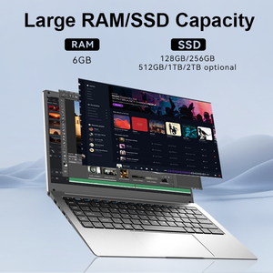 Children 14 Inch Win 10 Thin Notebook N3350 2.4Ghz DDR3 6GB RAM 64GB ROM and HD Screen Laptop <b>Computer</b> Support 128/256/512gb SSD - Product Image 3