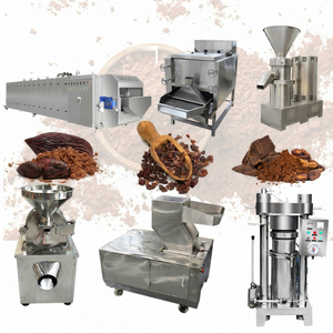 Gelgoog Plant Cacao Torréfacteur Liqueur Beurre Poudre Broyeur Machine de Fabrication Ligne de Traitement des Fèves de Cacao pour Noix Crues - Product Image 1