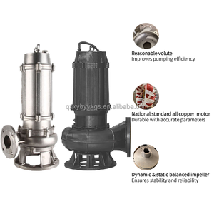 Pompe submersible <span class=keywords><strong>à</strong></span> eaux usées <span class=keywords><strong>à</strong></span> une seule étape, basse pression, 380 volts, 4 kW, pour usage domestique et agricole, en fonte, avec moteur électrique - Product Image 2
