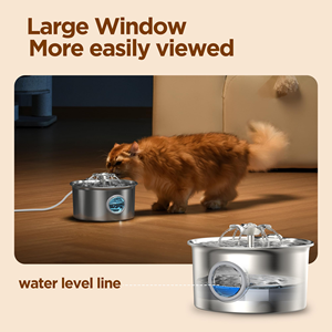 Bebedero para Mascotas de Acero Inoxidable de 2.6L, Dispensador Automático de Agua para Perros y Gatos con Sensor Infrarrojo, Diseño Desmontable, Funciona con Batería - Product Image 4