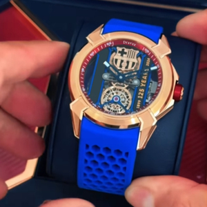 Горячая новинка: Мужские часы JACOB Limited Edition с многофункциональным циферблатом из розового золота, синим силиконовым ремешком, спортивные механические часы - Product Image 4