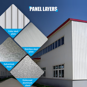 Panel sándwich de pared EPS personalizado, materiales de construcción de edificios de acero, aislamiento de fachada, paneles térmicos de pared interiores y exteriores - Product Image 6