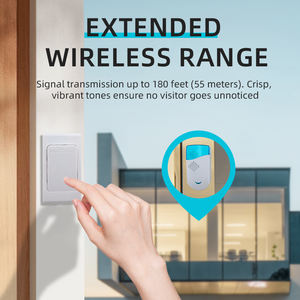 Fabricant FCC <span class=keywords><strong>Sonnette</strong></span> standard <span class=keywords><strong>avec</strong></span> 28 sonneries <span class=keywords><strong>Carillon</strong></span> Aucun câblage nécessaire <span class=keywords><strong>Sonnette</strong></span> de porte de sécurité domestique sans <span class=keywords><strong>fil</strong></span> - Product Image 2