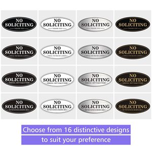 Panneau moderne « Pas de sollicitations » fin 2''x6'' en aluminium brossé, idéal pour les portes de bureau, les réceptions et les espaces <span class=keywords><strong>professionnels</strong></span> - Product Image 5