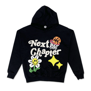 Sweat-shirt décontracté surdimensionné et épais, coupe-vent, écologique, avec logo personnalisé imprimé, en polyester/coton, pour l'hiver - Product Image 2